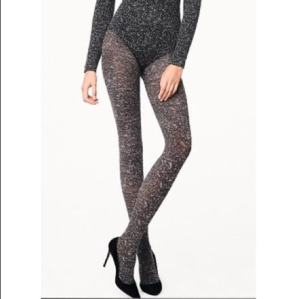 NWT WOLFORD CLUSTER TIGHTS PANTYHOSE, Sz:S